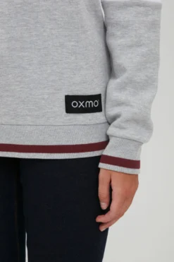 OXMO Hoodies Sweatshirt Omara Dames Grijs Gemêleerd / Wijnrood -Kleding Verkoop Winkel 06c8e1a74cb563476ee591e489c0a7c1 scaled