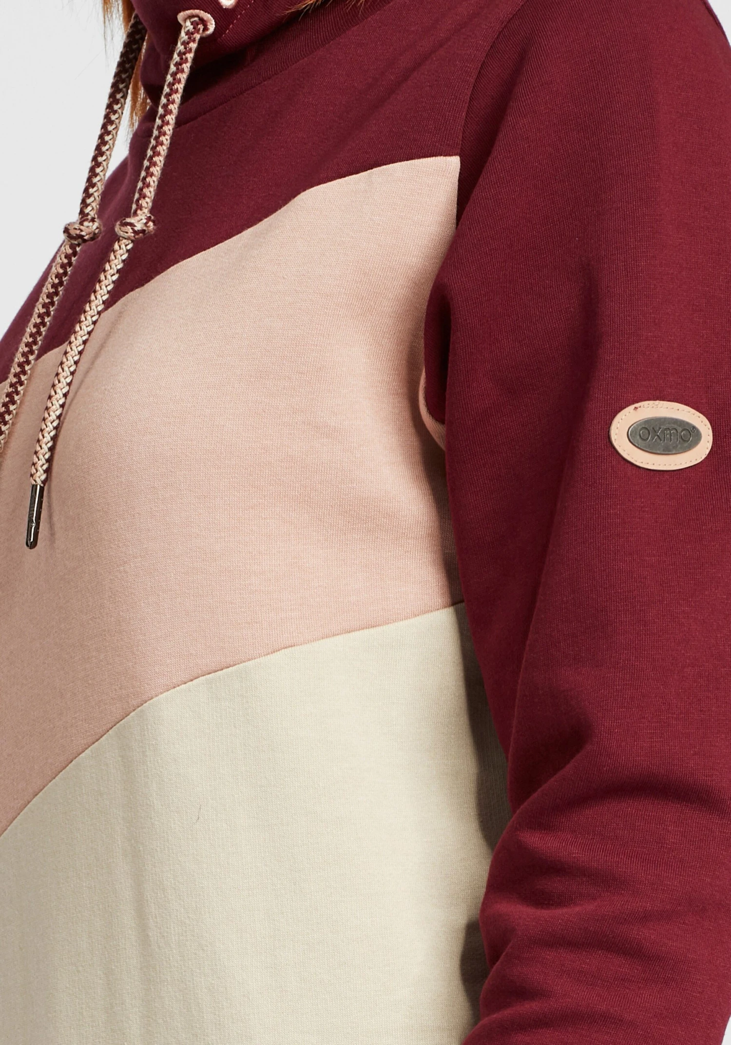 OXMO Truien Trui Agda Dames Beige / Rood 6 OXMO Truien Trui Agda Dames Beige / Rood - Afbeelding 6