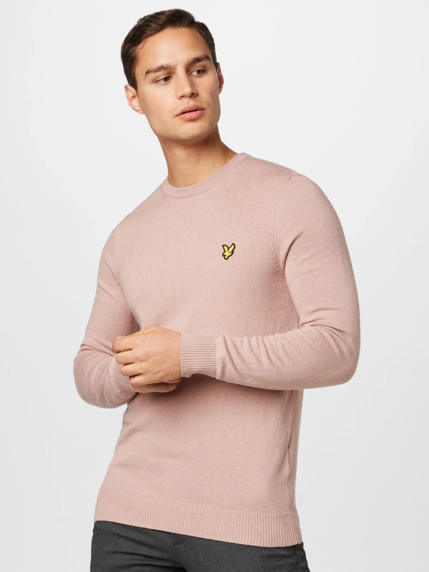 Lyle & Scott Crewneck Truien Trui Heren Poederroze 3 Lyle & Scott Crewneck Truien Trui Heren Poederroze - Afbeelding 3