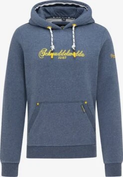 Schmuddelwedda Hoodies Sweatshirt Juist Heren Blauw Gemêleerd