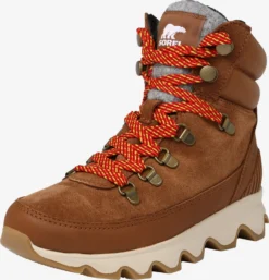 Sorel Enkellaarsjes Veterlaarsjes Kinetic Conquest Dames Cognac