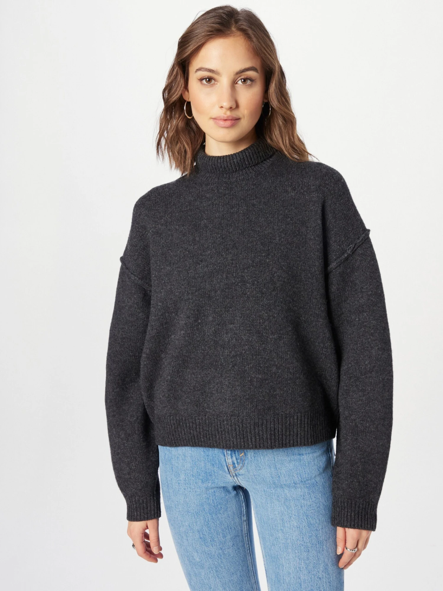 WEEKDAY Basic Truien Trui Norah Dames Donkergrijs 3 WEEKDAY Basic Truien Trui Norah Dames Donkergrijs - Afbeelding 3