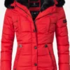 Marikoo Winterjassen Winterjas Lotusblüte Dames Rood