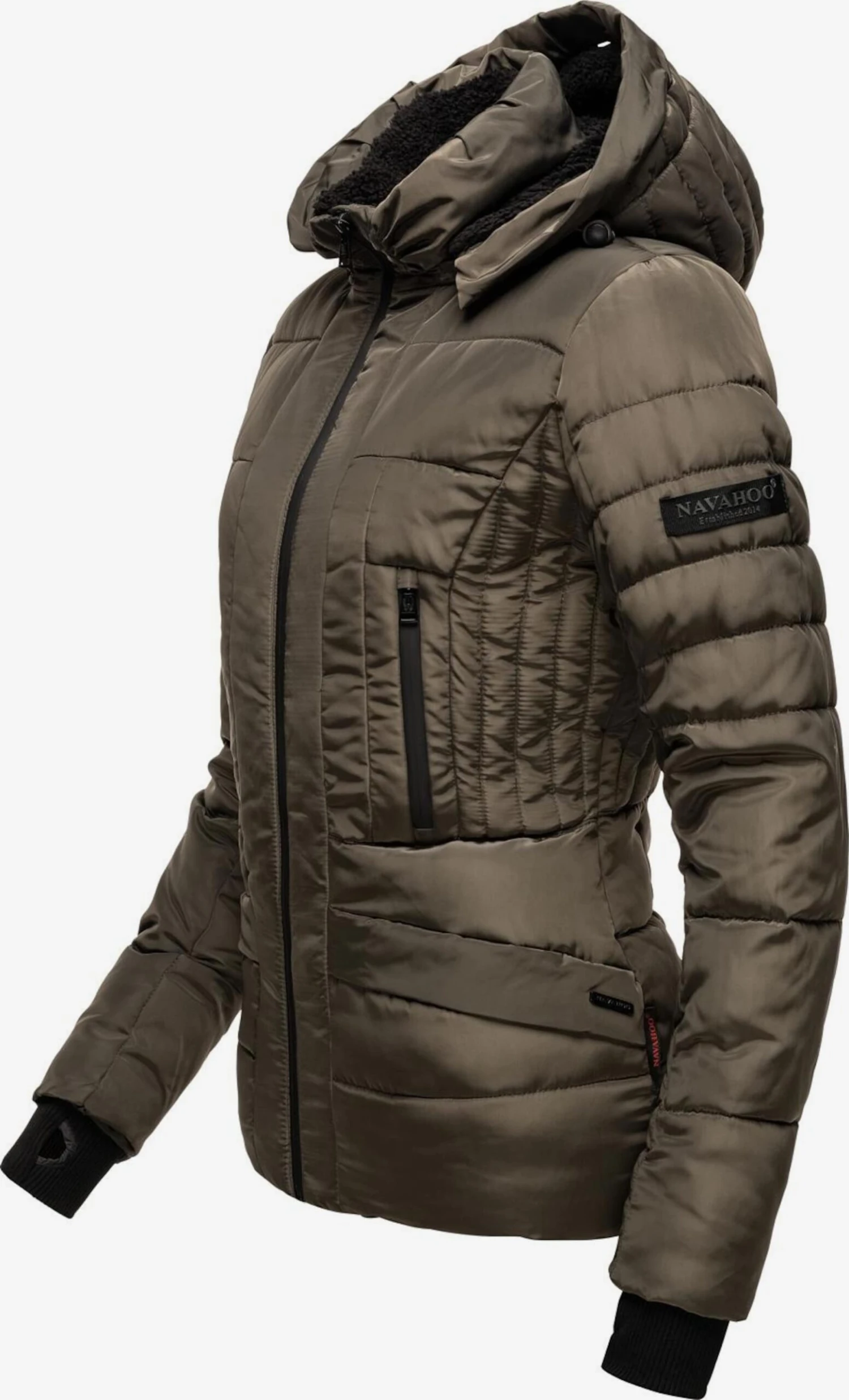 Navahoo Winterjassen Winterjas Adele Dames Taupe 4 Navahoo Winterjassen Winterjas Adele Dames Taupe - Afbeelding 4