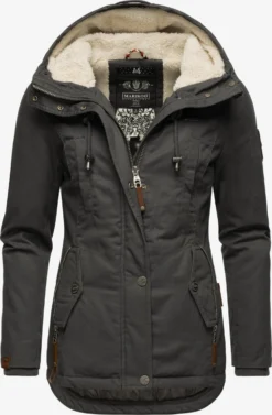 Marikoo Winterjassen Winterjas Bikoo Dames Donkergrijs