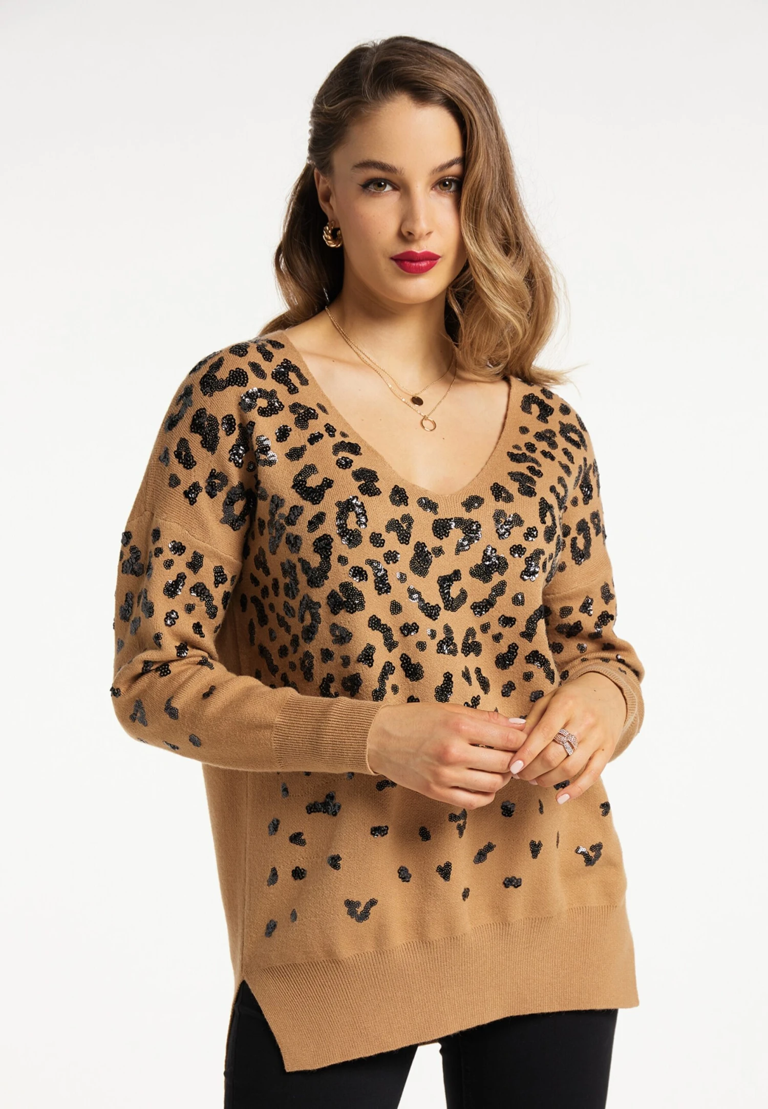 Faina Fijngebreide Truien Regular Trui Dames Camel 2 Faina Fijngebreide Truien Regular Trui Dames Camel - Afbeelding 2