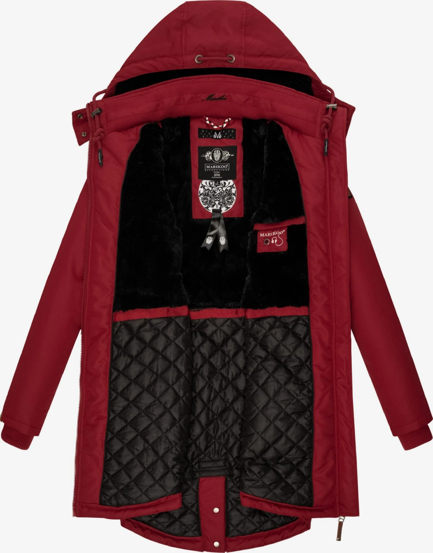 Marikoo Parkas Winterparka Kamii Dames Rood 5 Marikoo Parkas Winterparka Kamii Dames Rood - Afbeelding 5