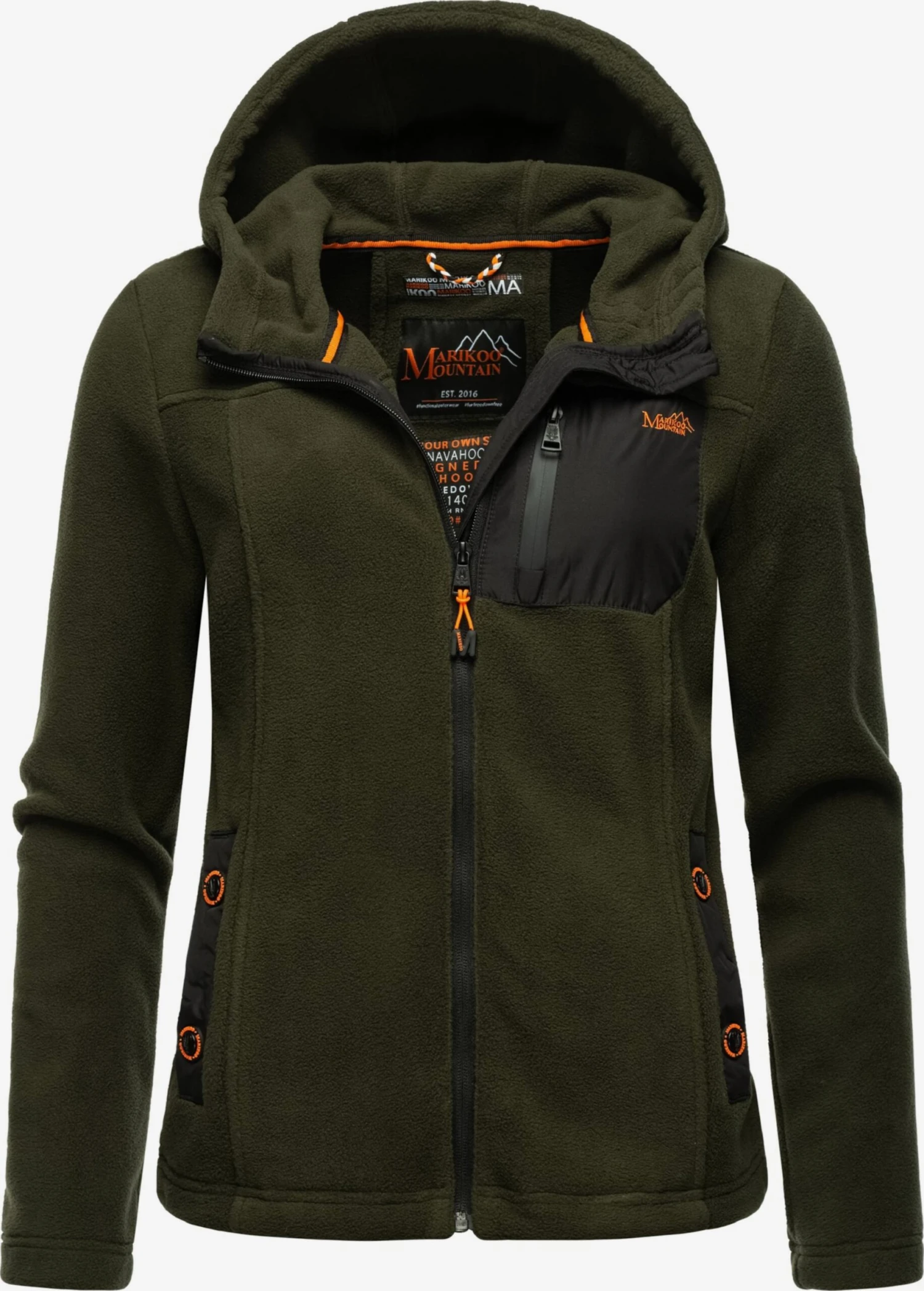 Marikoo Outdoor Jassen Fleece Jas Mount Iwaki Dames Donkergroen 1 Marikoo Outdoor Jassen Fleece Jas Mount Iwaki Dames Donkergroen