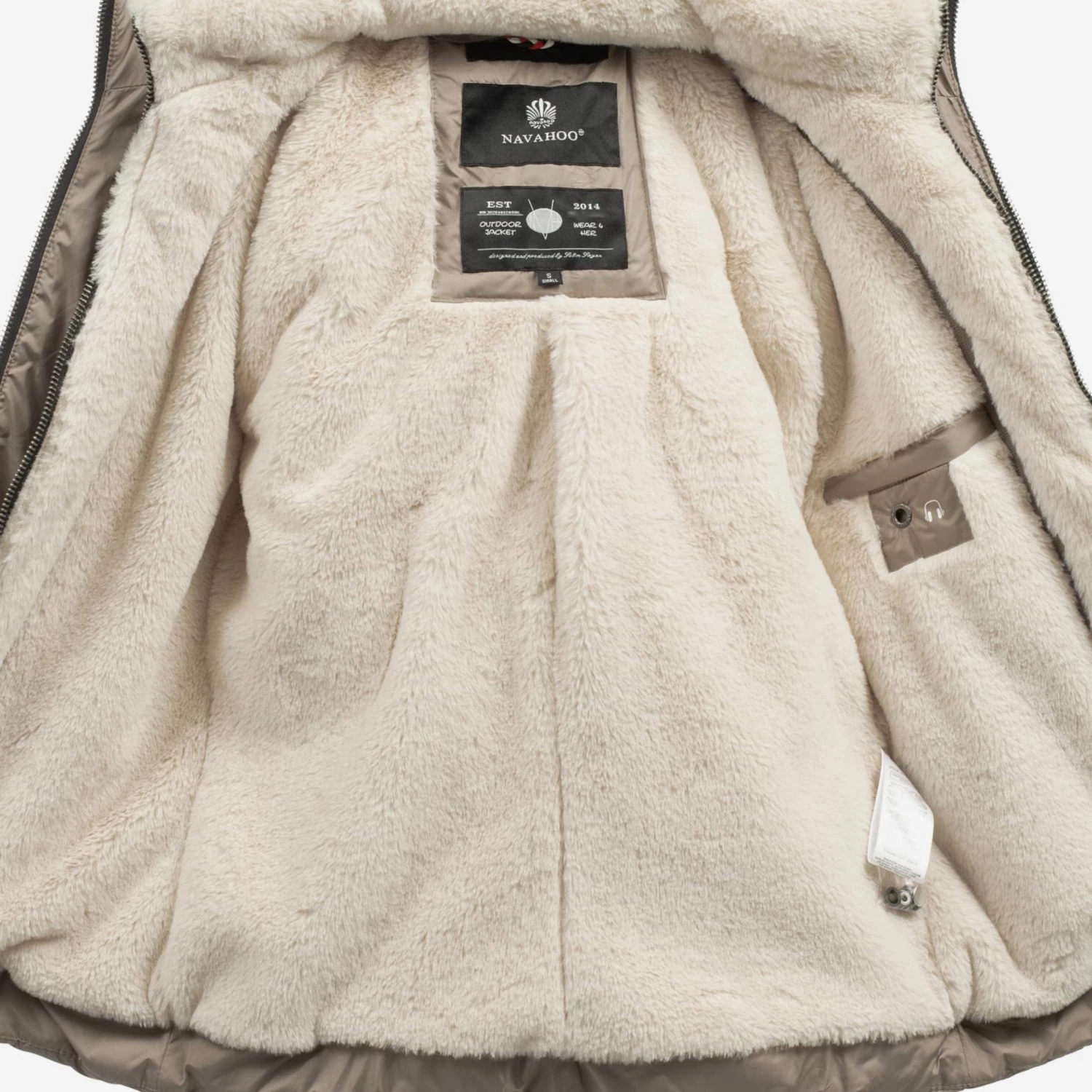 Navahoo Winterjassen Winterjas Megan Dames Beige 6 Navahoo Winterjassen Winterjas Megan Dames Beige - Afbeelding 6