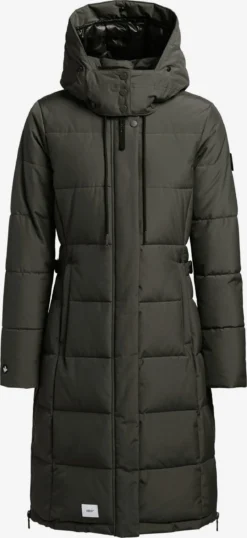 Khujo Wintermantels Wintermantel Cliv Dames Donkergroen