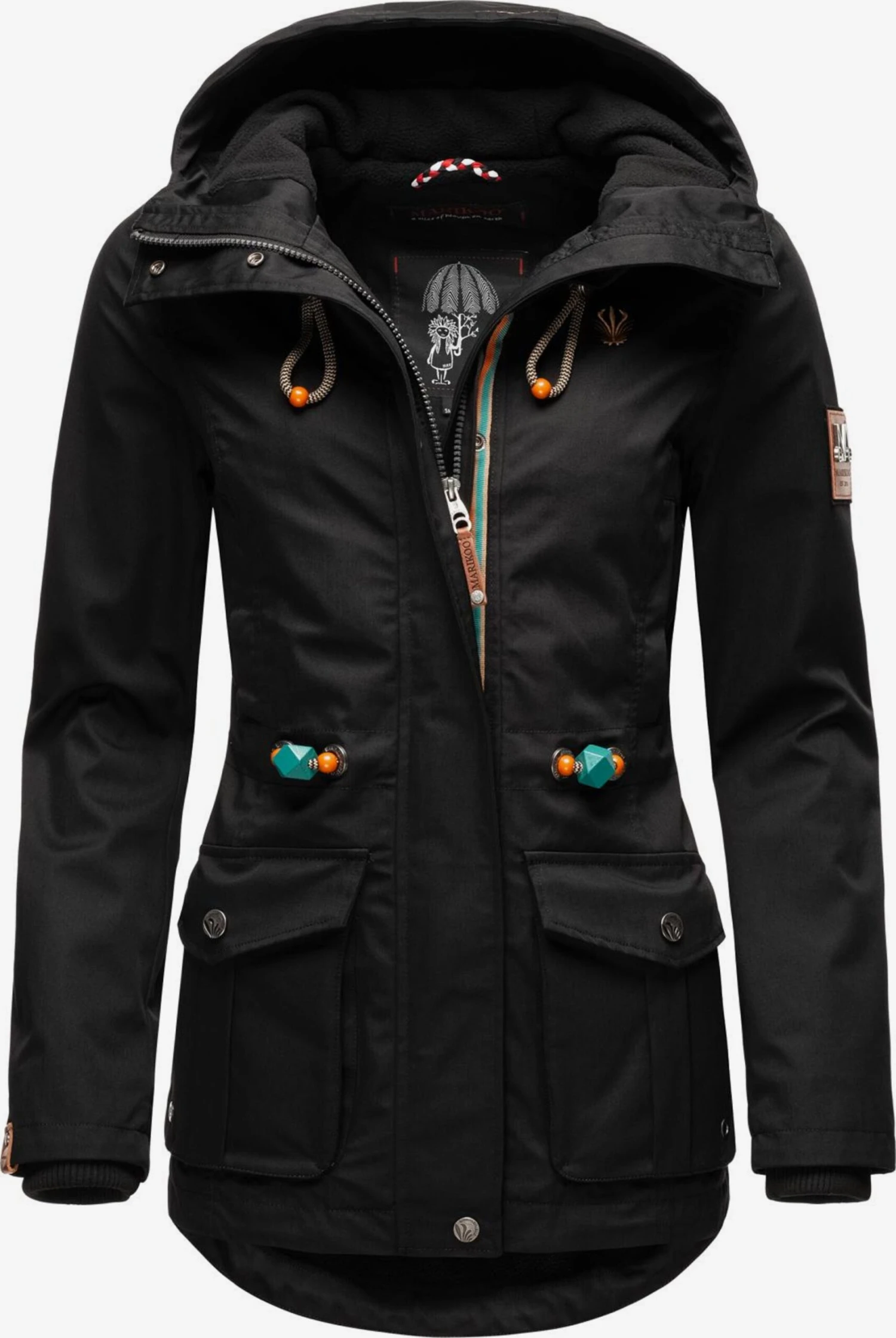 Marikoo Tussenjassen Tussenjas Babetaa Dames Zwart 2 Marikoo Tussenjassen Tussenjas Babetaa Dames Zwart - Afbeelding 2