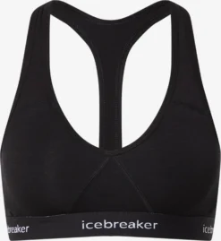 Icebreaker Low Support Bustier Sport Bh SPRITE Dames Zwart