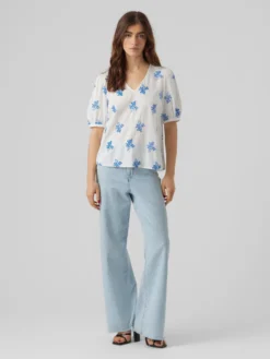 Vero Moda Blouses Met Korte Mouw Blouse Ursula Dames Wit -Kleding Verkoop Winkel 6e21a6604bf207413c84ea94d27c4fdb scaled