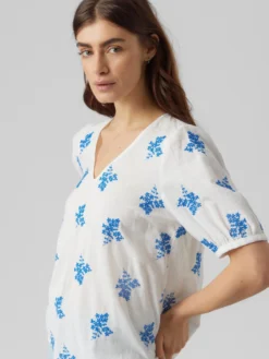 Vero Moda Blouses Met Korte Mouw Blouse Ursula Dames Wit -Kleding Verkoop Winkel 76a00989ce8c3513db822bb4465e4b59 scaled