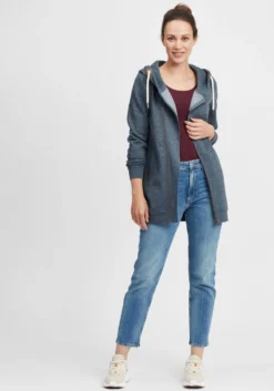 OXMO Sweatvesten Sweatvest Vicky Zip Hood Long Dames Blauw -Kleding Verkoop Winkel 827e87527609aeb88297a815e7d875d0 scaled