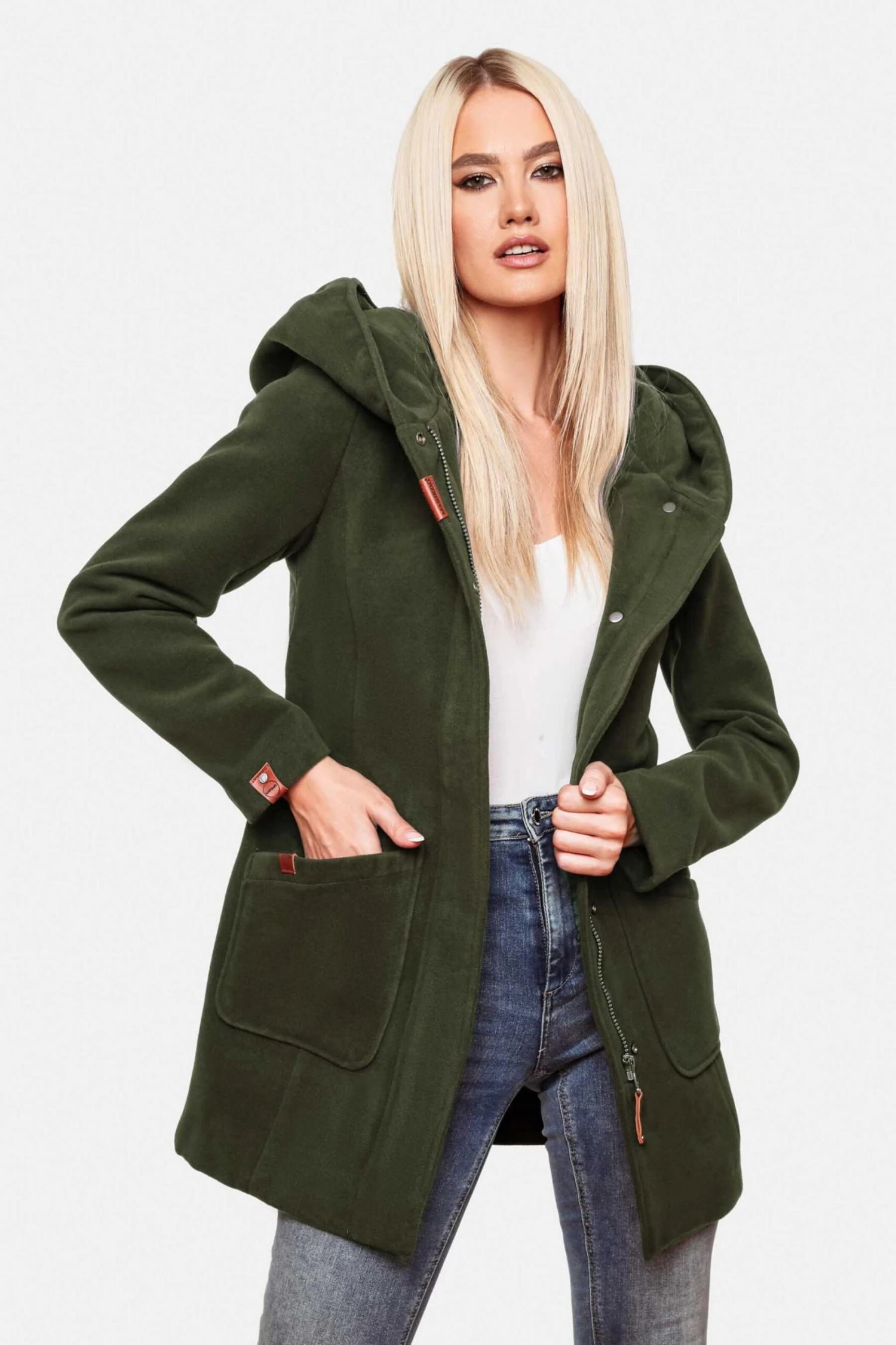 Marikoo Wintermantels Wintermantel Maikoo Dames Kaki 8 Marikoo Wintermantels Wintermantel Maikoo Dames Kaki - Afbeelding 8