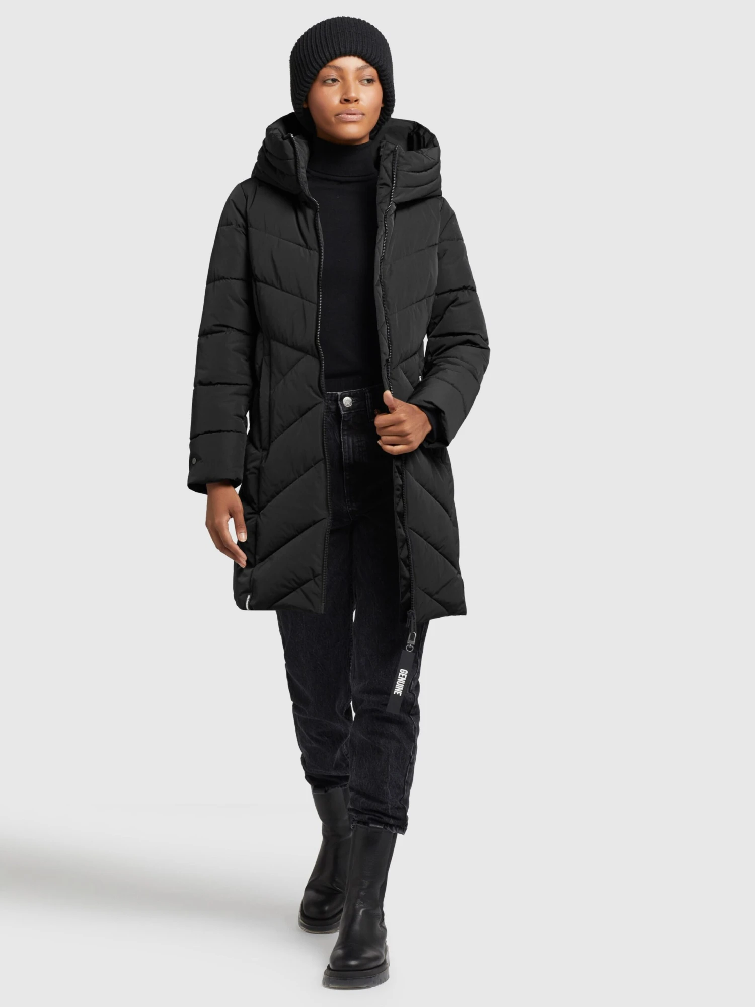 Khujo Wintermantels Wintermantel Formin Dames Zwart 3 Khujo Wintermantels Wintermantel Formin Dames Zwart - Afbeelding 3