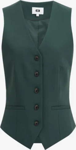 WE FASHION Klassieke Blazers Gilet Dames Donkergroen