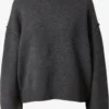 WEEKDAY Basic Truien Trui Norah Dames Donkergrijs