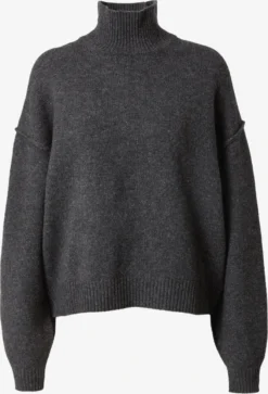 WEEKDAY Basic Truien Trui Norah Dames Donkergrijs