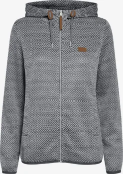 OXMO Outdoor Jassen Fleece Jas Pebbles Dames Grijs