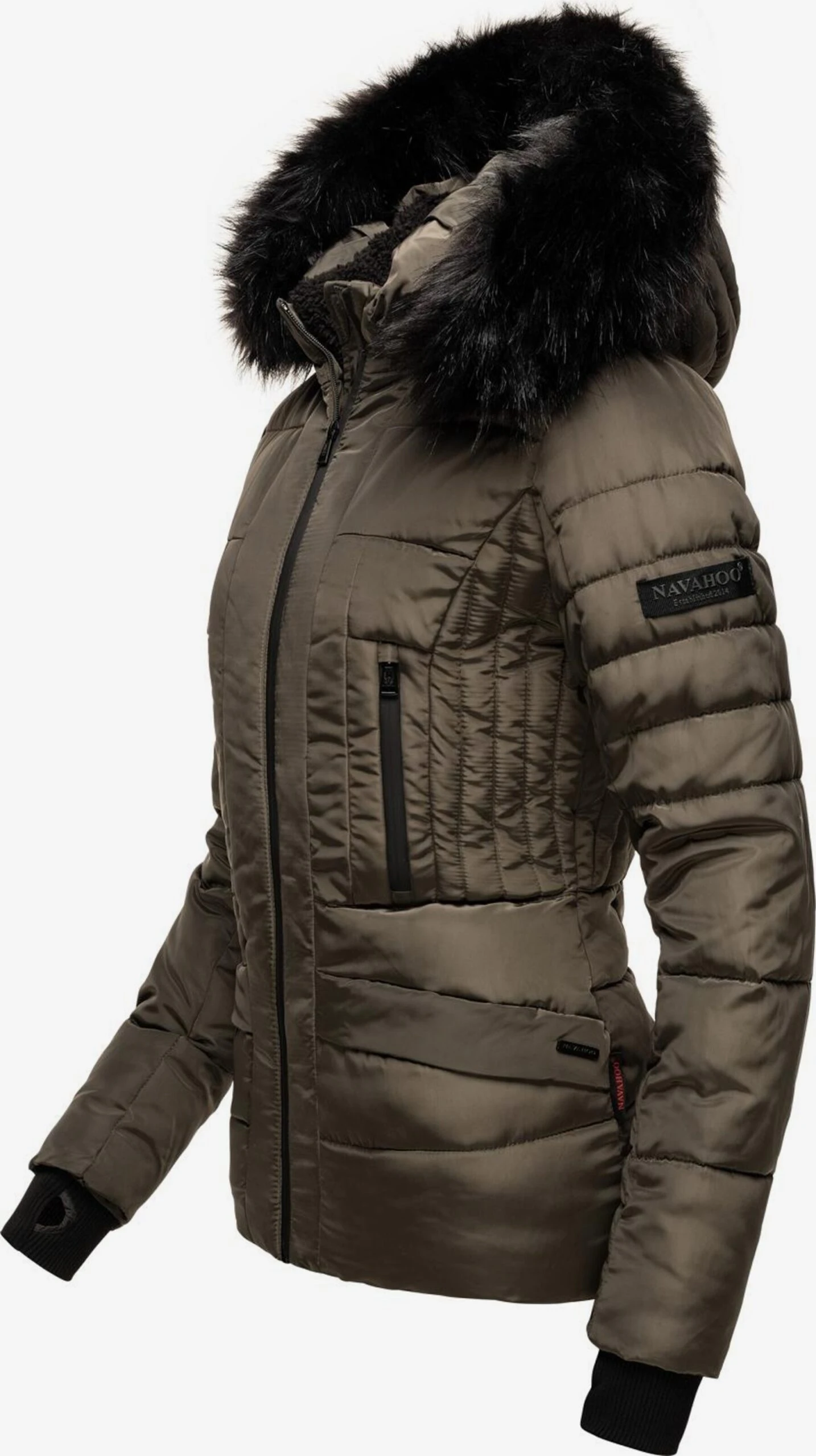 Navahoo Winterjassen Winterjas Adele Dames Taupe 2 Navahoo Winterjassen Winterjas Adele Dames Taupe - Afbeelding 2