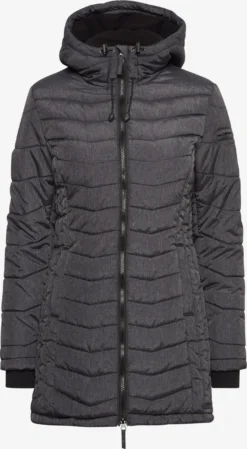 OXMO Winterjassen Winterjas NELLY Dames Zwart