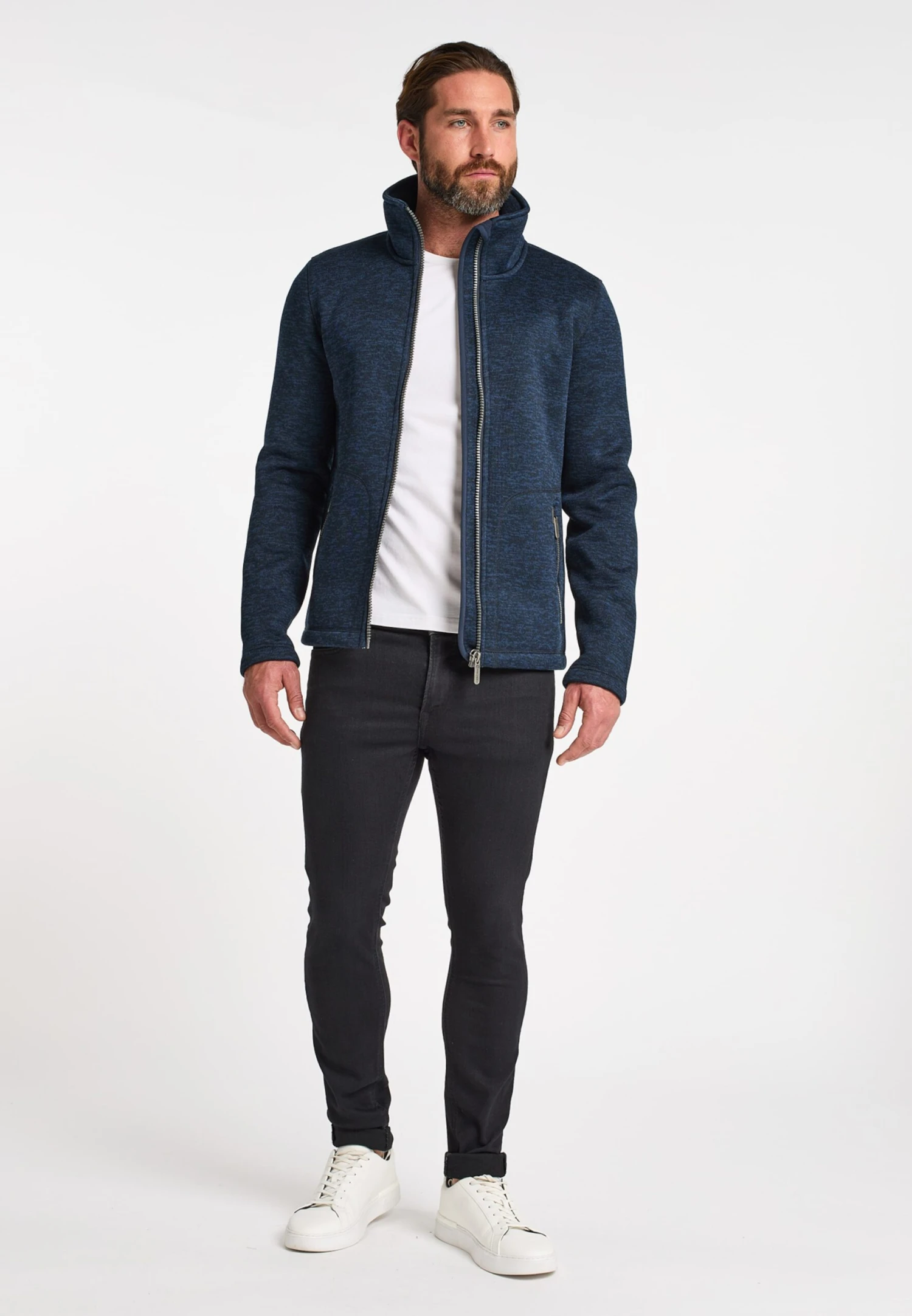 ICEBOUND Fleece Jassen Fleece Jas Heren Marine 4 ICEBOUND Fleece Jassen Fleece Jas Heren Marine - Afbeelding 4