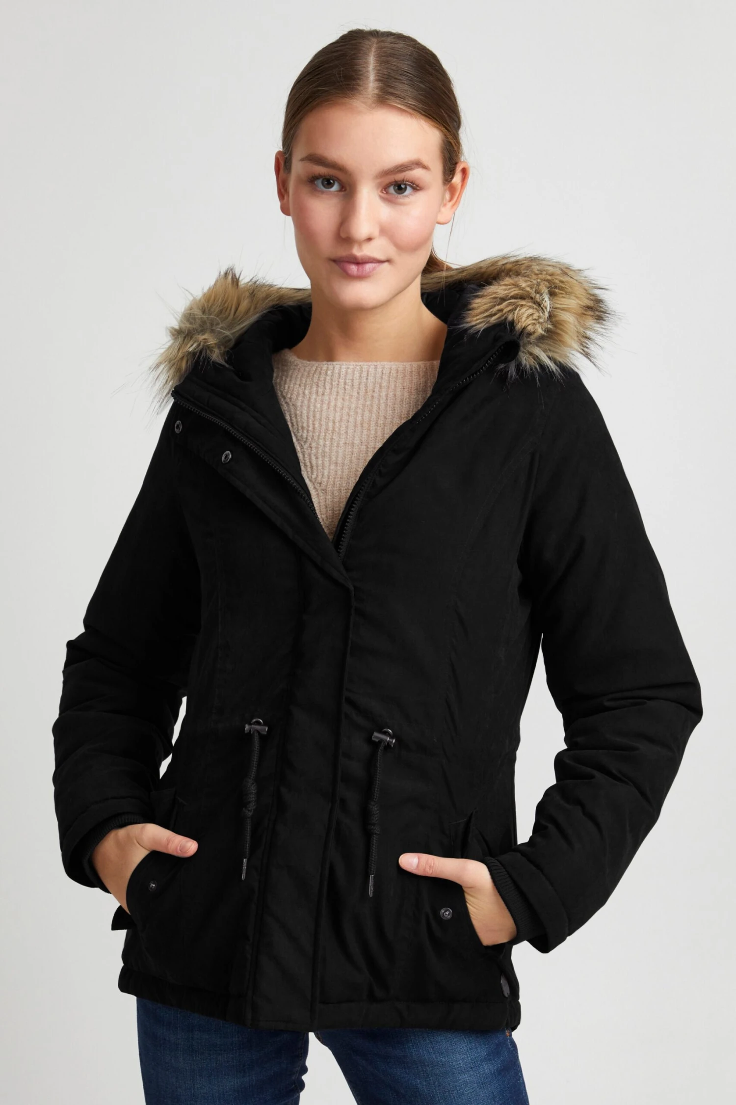 OXMO Winterjassen Winterjas LONA Dames Zwart 2 OXMO Winterjassen Winterjas LONA Dames Zwart - Afbeelding 2