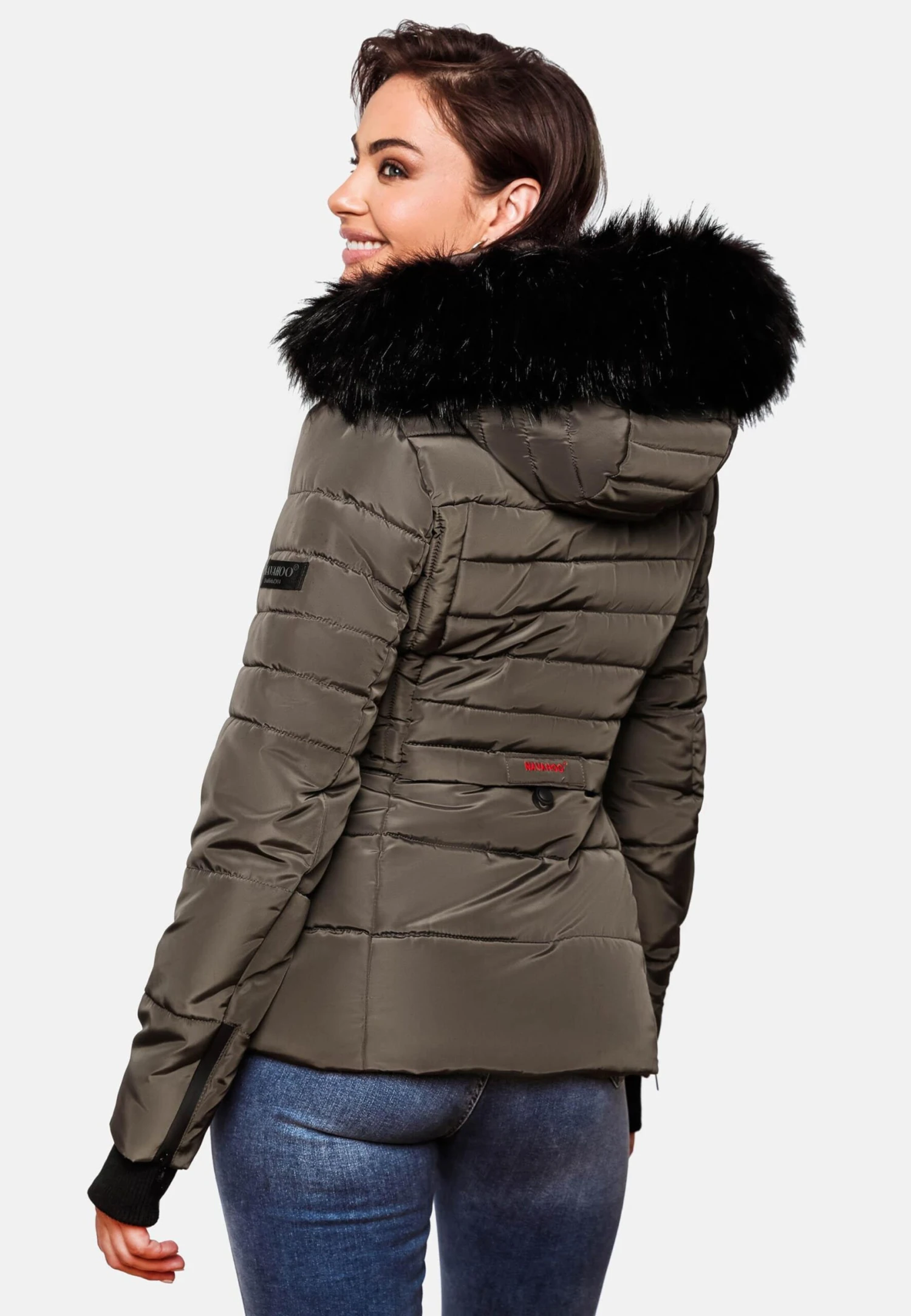 Navahoo Winterjassen Winterjas Adele Dames Taupe 9 Navahoo Winterjassen Winterjas Adele Dames Taupe - Afbeelding 9