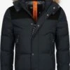 Indicode Jeans Parkas Winterparka Hexyl Heren Zwart