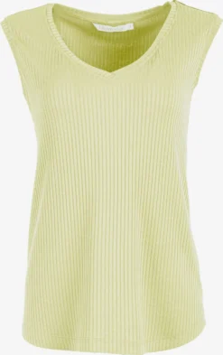 HELMIDGE Mouwloze Shirts Top Dames Geel