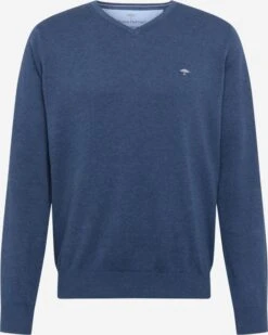 FYNCH-HATTON V-hals Truien Trui Heren Blauw Gemêleerd