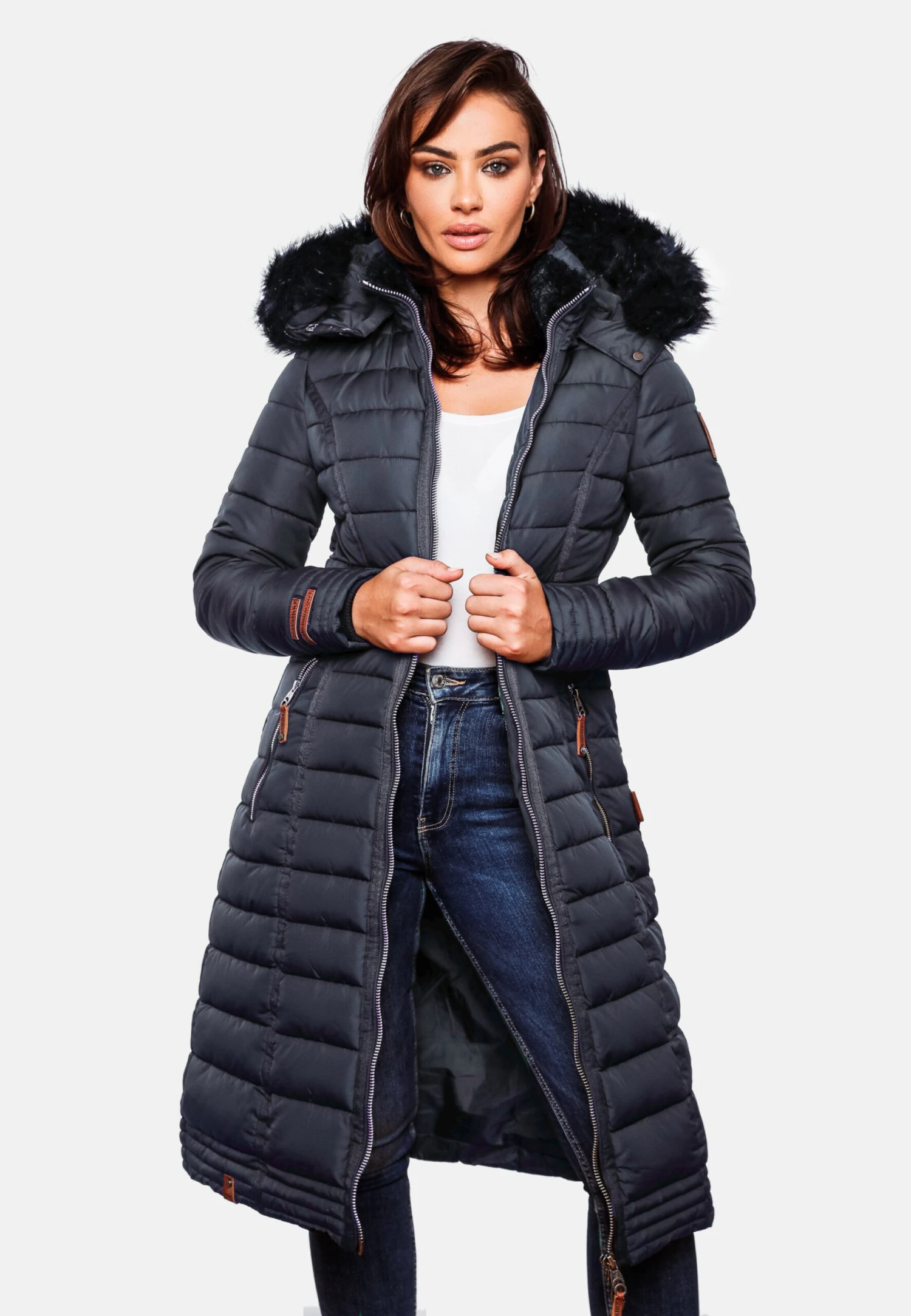 Navahoo Wintermantels Wintermantel Umay Dames Nachtblauw 8 Navahoo Wintermantels Wintermantel Umay Dames Nachtblauw - Afbeelding 8